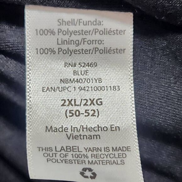 No Boundaries navy blue mens bomber style jacket 2XL lightweight pockets - Picture 7 of 8